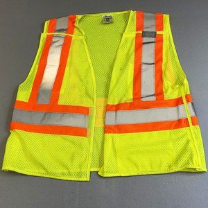 ML Kishigo Safety Vest Mens XL High Visibilty Yellow 1174 Orange Trim High Viz